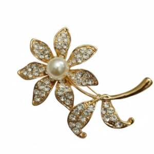 Saree Brooch 01 blue pearls