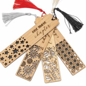 Wooden Book Mark - Rectangle with cuts